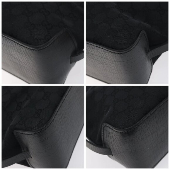 GUCCI GG Canvas Tote Bag Black Silver 107757 Auth - Picture 15 of 15